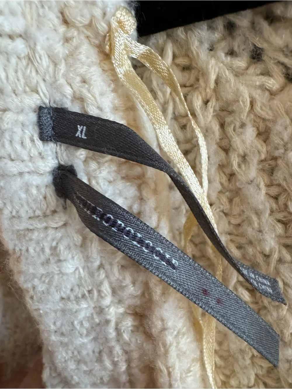 Anthropologie Open-Back Bow-Detail Chunky-Knit Sweater XL - Picture 7 of 11